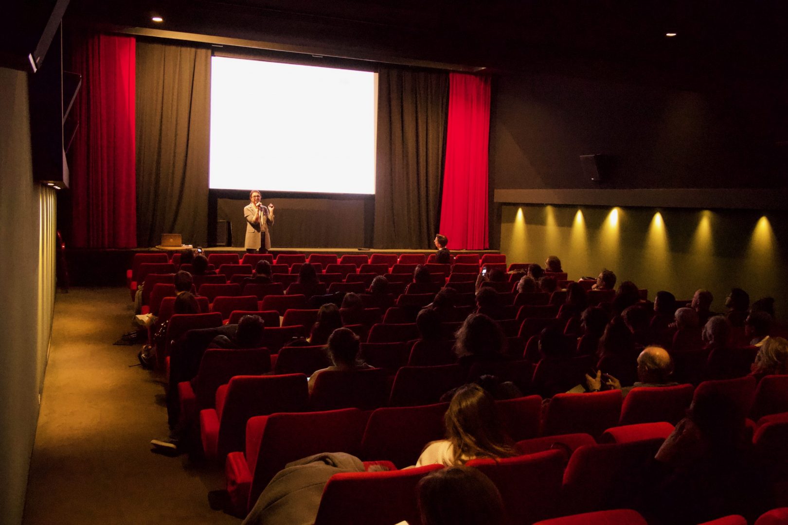 Une salle de cinéma lors d'une intervention de sensibilisation de professionnels