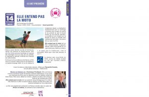 Programme des Rencontres Cinéma Francophone de Villefranche pour le film ELLE ENTEND PAS LA MOTO