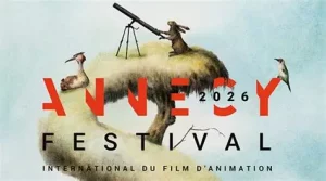 Extrait de l'affiche montrant le titre Annecy Festival International du film d'animation 2026.